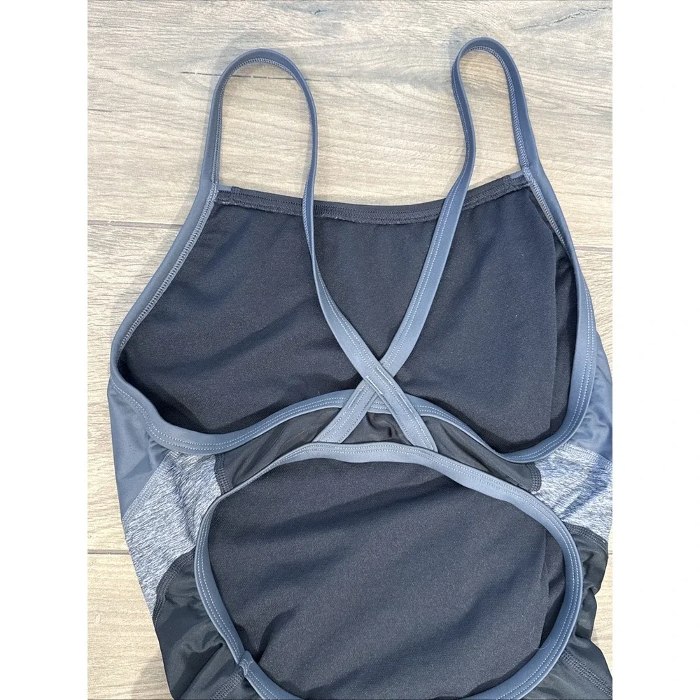 Women's Speedo Pro LT Flyback Training One Piece Swimsuit Black Grey Size 12/38 - Picture 4 of 11